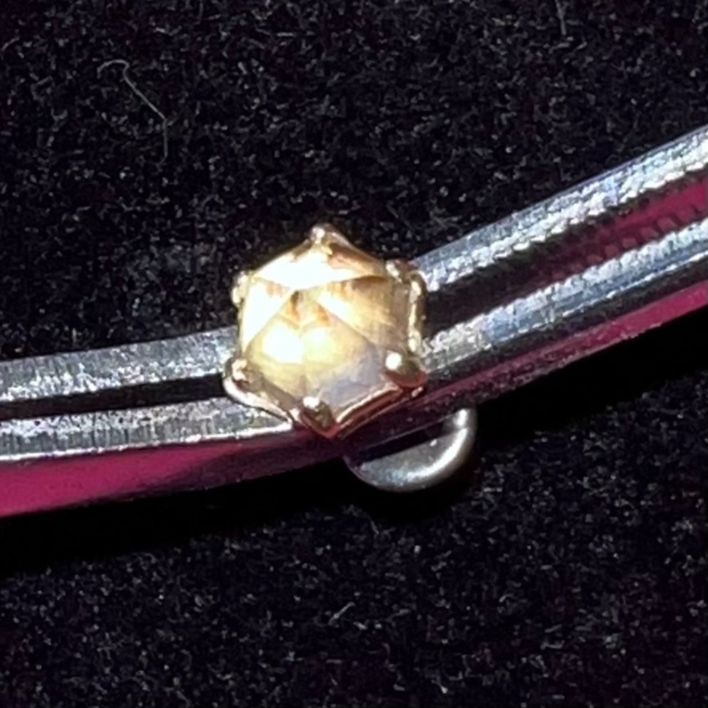 14K Yellow Gold with Rustic Golden Rutilated Quartz Pupil Hall